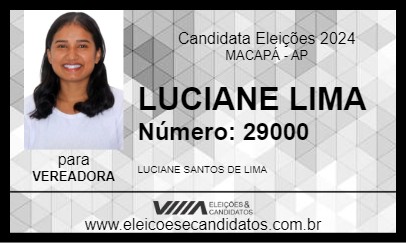 Candidato LUCIANE LIMA 2024 - MACAPÁ - Eleições