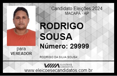 Candidato RODRIGO SOUSA 2024 - MACAPÁ - Eleições