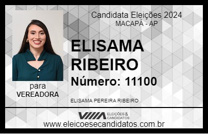 Candidato ELISAMA RIBEIRO 2024 - MACAPÁ - Eleições