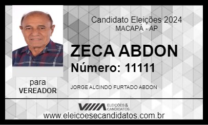 Candidato ZECA ABDON 2024 - MACAPÁ - Eleições