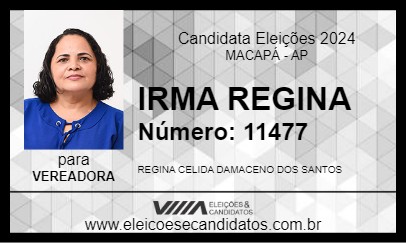 Candidato IRMA REGINA 2024 - MACAPÁ - Eleições