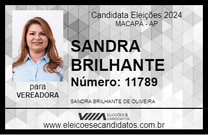 Candidato SANDRA BRILHANTE 2024 - MACAPÁ - Eleições