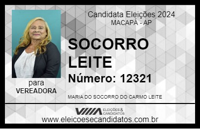 Candidato SOCORRO LEITE 2024 - MACAPÁ - Eleições