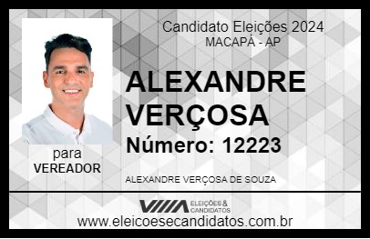 Candidato ALEXANDRE VERÇOSA 2024 - MACAPÁ - Eleições