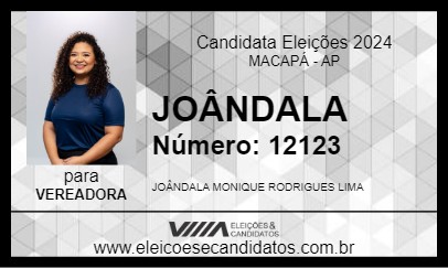 Candidato JOÂNDALA 2024 - MACAPÁ - Eleições