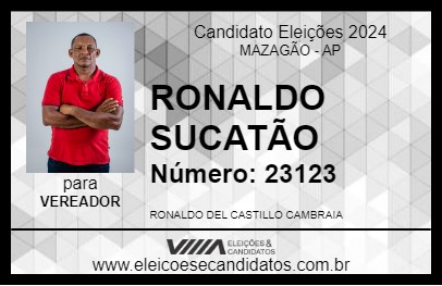 Candidato RONALDO SUCATÃO 2024 - MAZAGÃO - Eleições