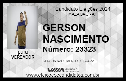 Candidato GERSON NASCIMENTO 2024 - MAZAGÃO - Eleições