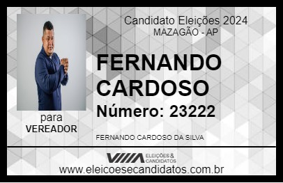 Candidato FERNANDO CARDOSO 2024 - MAZAGÃO - Eleições