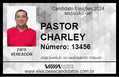 Candidato PASTOR CHARLEY 2024 - MAZAGÃO - Eleições