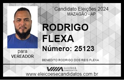 Candidato RODRIGO FLEXA 2024 - MAZAGÃO - Eleições