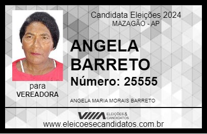 Candidato ANGELA BARRETO 2024 - MAZAGÃO - Eleições