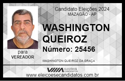 Candidato WASHINGTON QUEIROZ 2024 - MAZAGÃO - Eleições