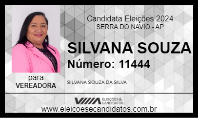 Candidato SILVANA SOUZA 2024 - SERRA DO NAVIO - Eleições