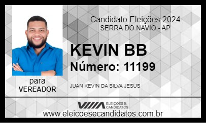 Candidato KEVIN BB 2024 - SERRA DO NAVIO - Eleições