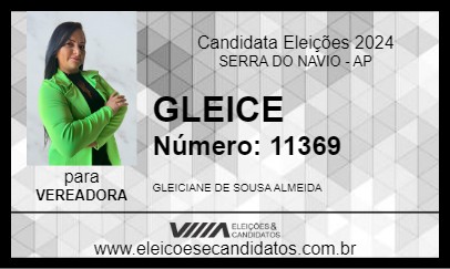 Candidato GLEICE 2024 - SERRA DO NAVIO - Eleições