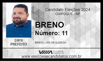 Candidato BRENO 2024 - OIAPOQUE - Eleições