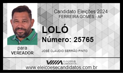 Candidato LOLÓ 2024 - FERREIRA GOMES - Eleições