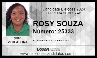 Candidato ROSY SOUZA 2024 - FERREIRA GOMES - Eleições