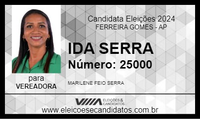 Candidato IDA SERRA 2024 - FERREIRA GOMES - Eleições