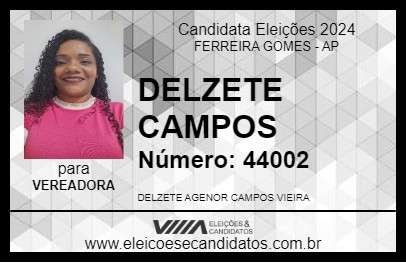 Candidato DELZETE CAMPOS 2024 - FERREIRA GOMES - Eleições