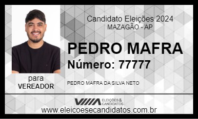 Candidato PEDRO MAFRA 2024 - MAZAGÃO - Eleições