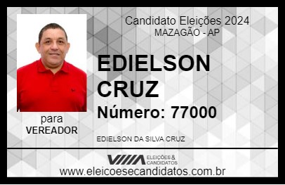 Candidato EDIELSON CRUZ 2024 - MAZAGÃO - Eleições