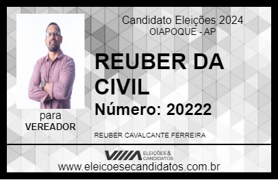 Candidato REUBER DA CIVIL 2024 - OIAPOQUE - Eleições