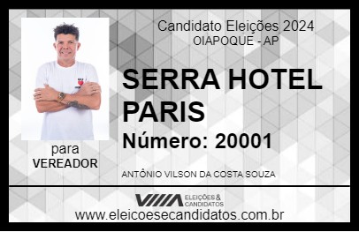 Candidato SERRA HOTEL PARIS 2024 - OIAPOQUE - Eleições