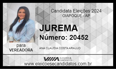 Candidato JUREMA 2024 - OIAPOQUE - Eleições