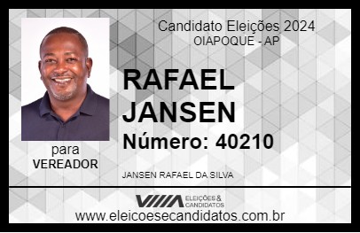 Candidato RAFAEL JANSEN 2024 - OIAPOQUE - Eleições