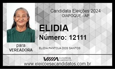 Candidato ELIDIA 2024 - OIAPOQUE - Eleições