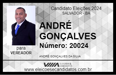 Candidato ANDRÉ GONÇALVES 2024 - SALVADOR - Eleições