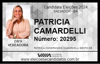 Candidato PATRICIA CAMARDELLI 2024 - SALVADOR - Eleições