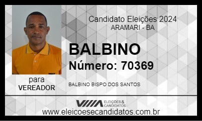 Candidato BALBINO 2024 - ARAMARI - Eleições