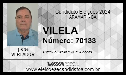 Candidato VILELA 2024 - ARAMARI - Eleições