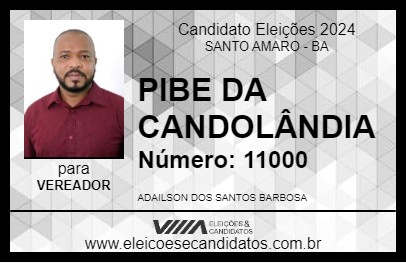 Candidato PIBE DA CANDOLÂNDIA 2024 - SANTO AMARO - Eleições