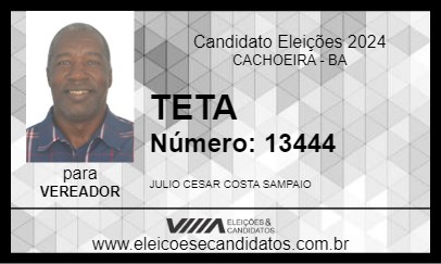 Candidato TETA 2024 - CACHOEIRA - Eleições