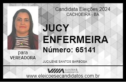 Candidato JUCY ENFERMEIRA 2024 - CACHOEIRA - Eleições