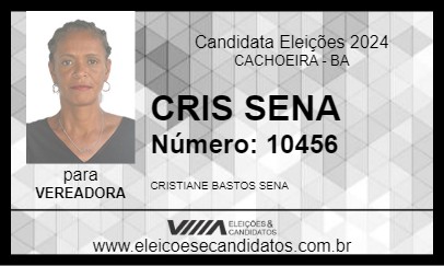 Candidato CRIS SENA 2024 - CACHOEIRA - Eleições