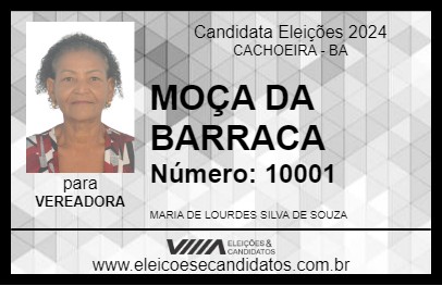 Candidato MOÇA DA BARRACA 2024 - CACHOEIRA - Eleições