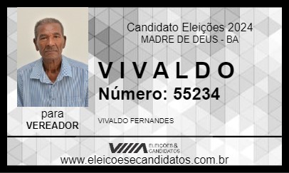 Candidato V I V A L D O 2024 - MADRE DE DEUS - Eleições