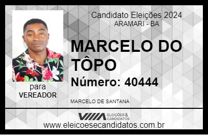 Candidato MARCELO DO TÔPO 2024 - ARAMARI - Eleições