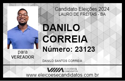 Candidato DANILO CORREIA 2024 - LAURO DE FREITAS - Eleições