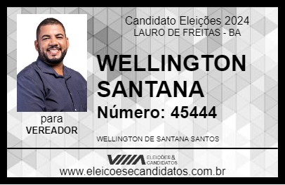 Candidato WELLINGTON SANTANA 2024 - LAURO DE FREITAS - Eleições