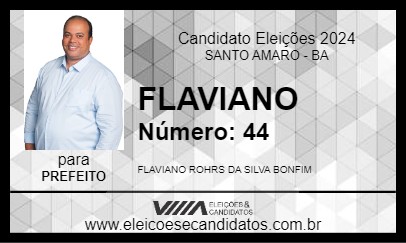 Candidato FLAVIANO 2024 - SANTO AMARO - Eleições