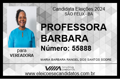 Candidato PROFESSORA BARBARA 2024 - SÃO FÉLIX - Eleições