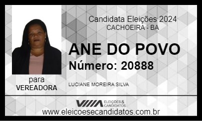 Candidato ANE DO POVO 2024 - CACHOEIRA - Eleições