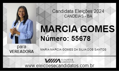 Candidato MARCIA GOMES 2024 - CANDEIAS - Eleições