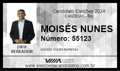 Candidato MOISÉS NUNES 2024 - CANDEIAS - Eleições