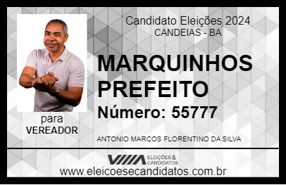 Candidato MARQUINHOS PREFEITO 2024 - CANDEIAS - Eleições